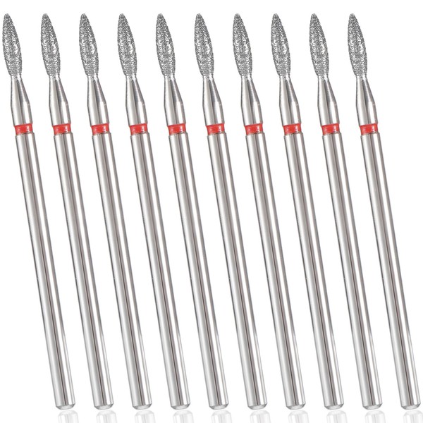 10 Pcs Flame Bit for Nail Drill Professional Cuticle Nail