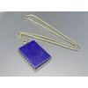 [Stone Street] AAA Lapis Lazuli Uncolored Natural Stone Square Metal