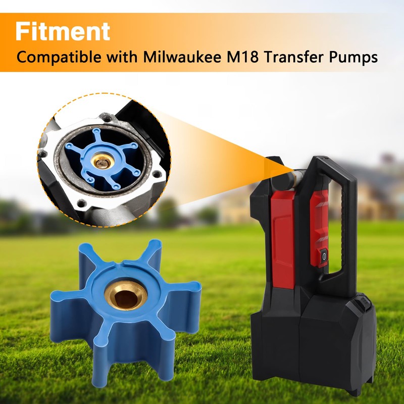RUHUALIFE Upgraded Impeller & O-Ring Kit Compatible with Milwaukee M18