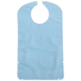 Beavorty Babero para Adulto Azul, Protector de Ropa Lavable y Reutilizable, de Toalla de Fibras de Bambú, para Comidas y Cuidado Diario