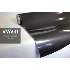 XPO Black High Gloss Carbon Fiber Tek R 3D Cast Vinyl DIY Wrap (1ft x 5ft)