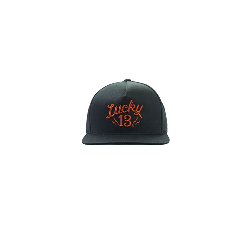 Lucky 13 Shocker Snapback Hat LCSB4SH-23 Black/Rust, OSFA