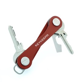 KEYKEEPA® Classic Key Organiser, Key Case for 1-12 Keys, Metal, Self-Locking, red