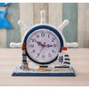 SWHONG Nautical Ship Wheel Rudder Clock Retro Shabby Chic Beach