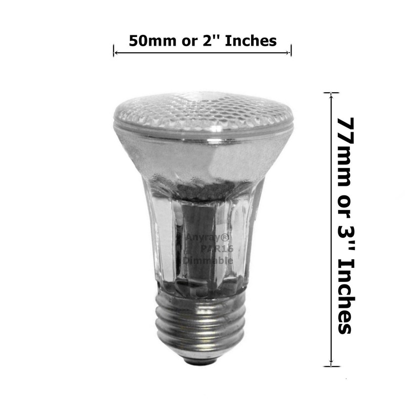 Anyray 3-LED 5W Light Bulbs, 50-Watt Equivalent, PAR16, E26, (Cool