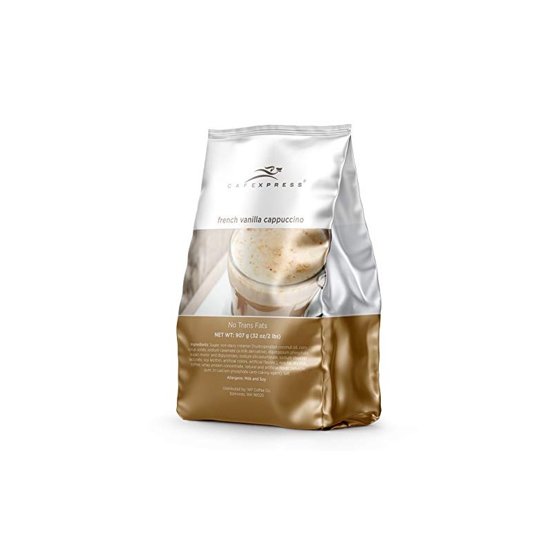 Cafexpress French Vanilla Cappuccino Bags, 2 lb bags, (Pack of