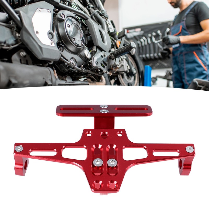 Adjustable License Plate Frame with Light Aluminum Alloy Mudguard Eliminator