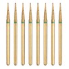 sourcing map 8pcs 100-120 Grits Diamond Grinding Bit 2mm Tapered