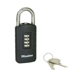 Master Lock 656EURDBLK Outdoor combination padlock with override key, 120 x 48 x 20 mm