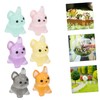 Mipcase 12Pcs Glow Dark Miniature Dog Statues Cute Puppy Ornaments