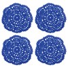 QUARKZMAN Crocheted Doilies 4 Pieces 4 Inches - Cotton Woven