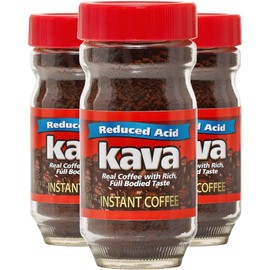 Kava Coffee Low Acid Neutralized Instant Coffee, 4 Ounce (Pack of 3)