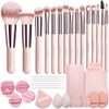 Set de 15 Brochas de Maquillaje de Viaje para Base,