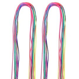 Visxcnu Pack of 40 Hair Braids Colourful Hair Wrap Cord Various Gradient Colours Hair Rope Band Rainbow Braided Hair Scrunchie for Women Girls DIY Ponytail Braids Hair Styling Accessories