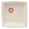 Hasamiyama 24256 Nishiyama Flower Square Plate, S, Red
