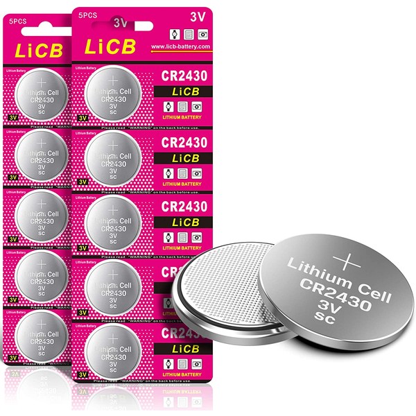 LiCB 10 Pack CR2430 3V Lithium Battery CR 2430