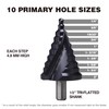 Jerax tools 1/4 to 2 Inch Step Drill Bit Spiral