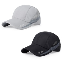 HH HOFNEN Quick Dry Cap Lightweight Running Hats Outdoor Airy Mesh Adjustable Sports Sun Hat UV Protection Hat for Men Women