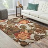 Jaipur Living Petal Pusher Hand-Tufted Floral & Leaves Brown Area
