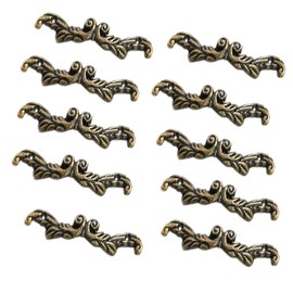 LYLGO 10PCS Mini 3.38" Vintage Bronze Knobs Antique Drawer Handles Pulls Decorative Floral Hardware with Screws for Jewelry Case Gift Wine Wooden Box Furniture Pull knobs