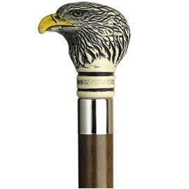 Unisex Bald Eagle Head Cane Walnut Shaft -Affordable Gift! Item #HAR-9108707