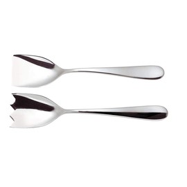 Alessi Nuovo Milano Salatbesteck, Edelstahl, Silber, 8 x 6.5 x 31.5 cm, 2-Einheiten
