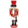 Dekohelden24 Beautiful nutcracker soldier in red, classic, approx. 35 cm,