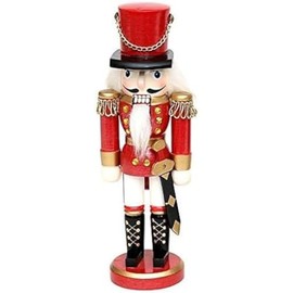 Dekohelden24 Beautiful nutcracker soldier in red, classic, approx. 35 cm, 520208-red