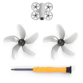 Landrain 1 Pair Low Noise Drone Propeller Replacement Compatible with Dji Neo Accessories (Grey)