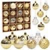 Christmas Baubles Gold Set, 16 Pieces Christmas Tree Baubles Gold