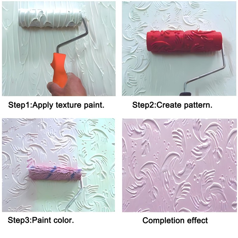 7"DIY Patterned Paint Roller | Decorative Art Texture Roller |