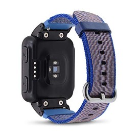 C2D JOY Classic Nylon Weave Band Compatible with Garmin Forerunner 35 Approach S10 Watch Band Replacement Accessory Smartwatch Strap with Adapters - Small (Navy Blue)