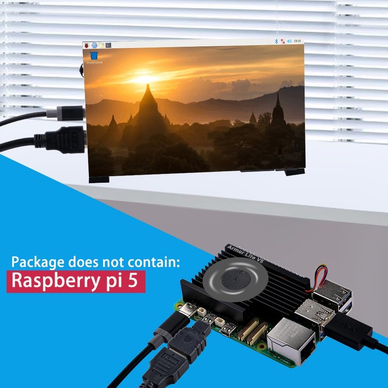 GeeekPi Active Cooler for Raspberry Pi 5, Armor Lite V5