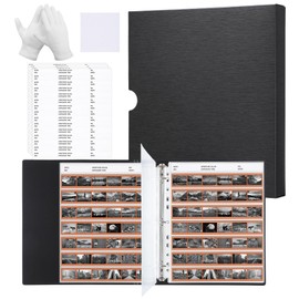 ENPOINT Acid Free Film Negative Binder - 3 Ring Binder with 60 Pack 35mm Negative Sleeves for Film Storage, Up to 2520 Frames, 35mm Film Holder, Film Camera Accessories