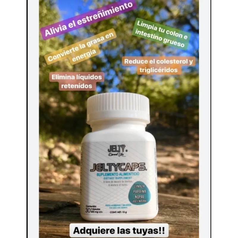 Paquete 3 Botes Jelty Caps Pérdida De Peso Y Reduce