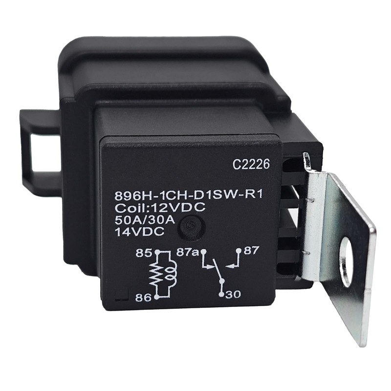 896H-1CH-D1SW-R1 Automotive Relay (Pack of 2), 12VDC 50A SPDT Power