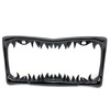 Shark Tooth License Plate Frame (Black Painted Metal)