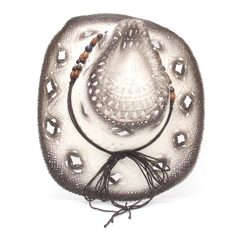 Adult Men Women Summer Casual Beach Hat, Bead Decor Top