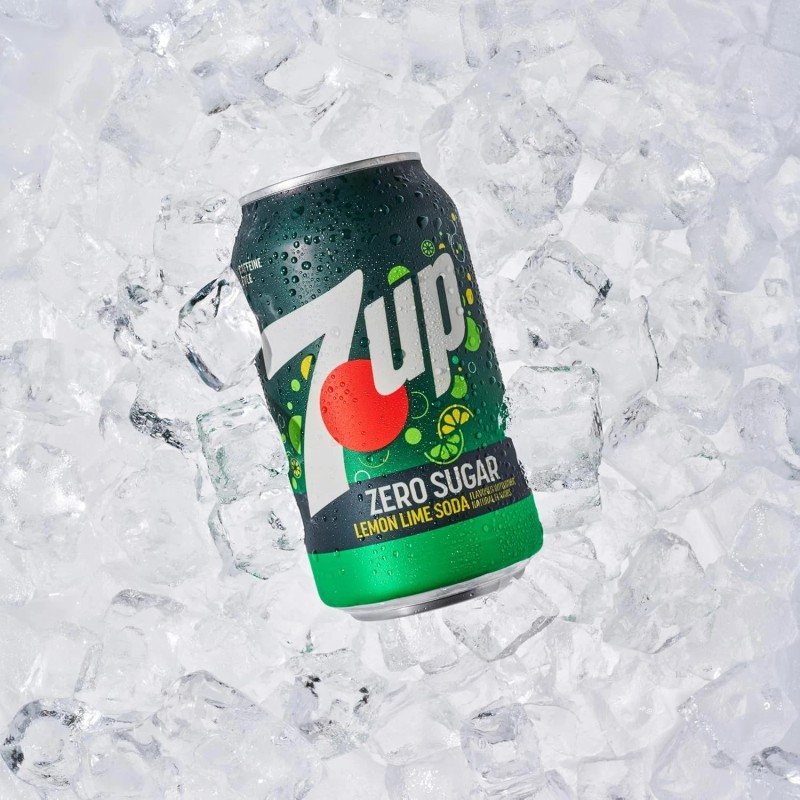 7UP Zero Sugar Soda Fizzy Drink, Diet Lemon Lime Flavor,