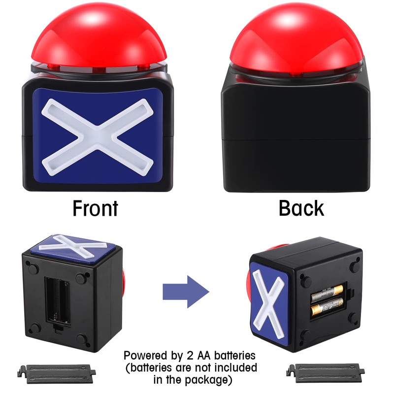 Fabbay 6 Pieces Answer Game Buzzer with Light and Sound