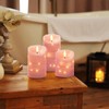 Homemory Flameless Candles with String Lights, 3 Pack Embedded Fairy