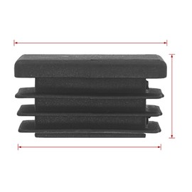 LOUZAGO 32 Pcs 1-1/3 Inch Square Tubing End Caps, Plastic End Caps Insert Finishing Plug for Chair Legs, Pipe Post, Table Legs (Black, 35x35mm)