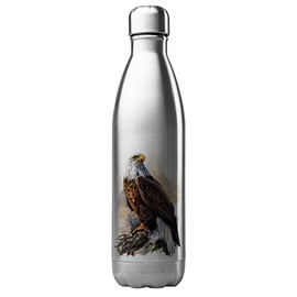 Youdesign FR Isolierflasche Trinkflasche Wasserflasche aus Edelstahl – 500 ml – Motiv Adler – G07 – Frankreich