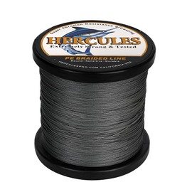 HERCULES 12 Strands 100-2000M Braided Fishing Line Braided Fishing Line 10lb-420lb Tested Polyethylene Lines for Saltwater Freshwater Grey 420lb 100M