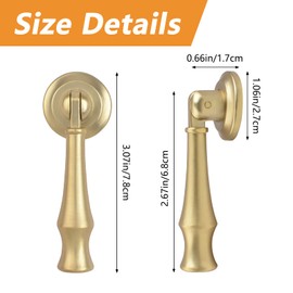 MOROBOR Teardrop Cabinet Pulls, 4pcs Solid Brushed Gold Pendant Handles Knob Zinc Alloy Handles Knobs with Mounting Screw for Cabinets Drawer Door Furniture Decorative/Bamboo Knots Shape