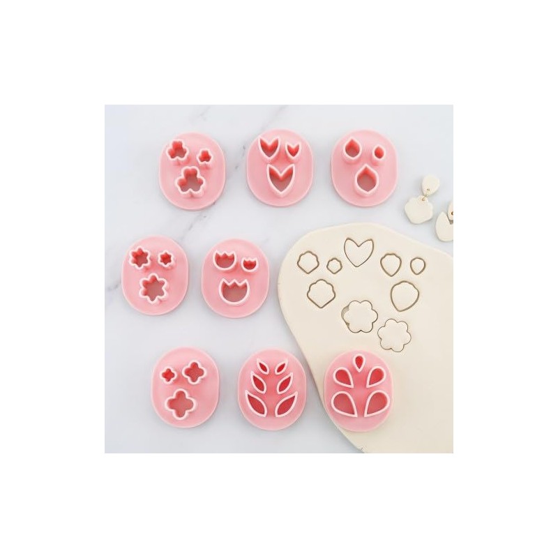 10 PCS Polymer Clay Cutters Set, Mini Flower Petal and