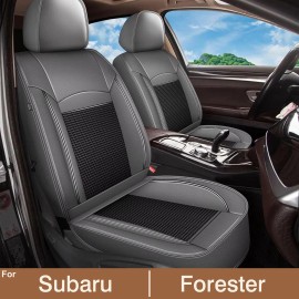 Unbranded Car Front Rear Fit FOR Subaru Forester 2007-2018 Seat Covers 5-Seat Leather Set