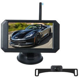 Wireless Backup Camera for Car/Truck/Trailer/Pickup/SUV/Camper,720P 5-Inch Monitor, Digital Signal Stability, Easy Install, No Delay, wireless rear camera with Auto-Switching Night Vision, Waterproof