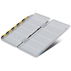 Ruedamann 3 Feet Portable Wheelchair Ramp for Doorways, Non-Slip Aluminum Wheelchair Ramp, Folding Ramp for Home Steps, Threshold Ramp for Wheelchairs, Scooters, Steps, Stairs, Walkers, Pets