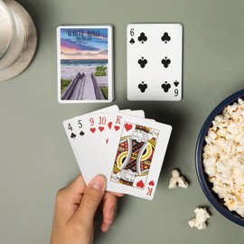 Lantern Press Whitehall, Michigan, Beach Boardwalk Scene (52 Playing Cards, Poker Size Card Deck with Jokers)